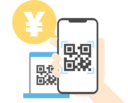 QR決済のイメージイラスト